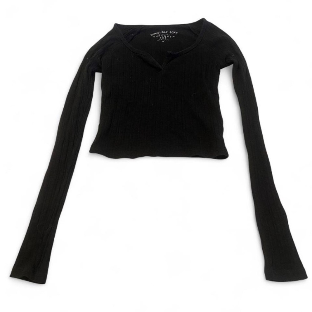 aeropostale Women's Black Long Sleeve Top